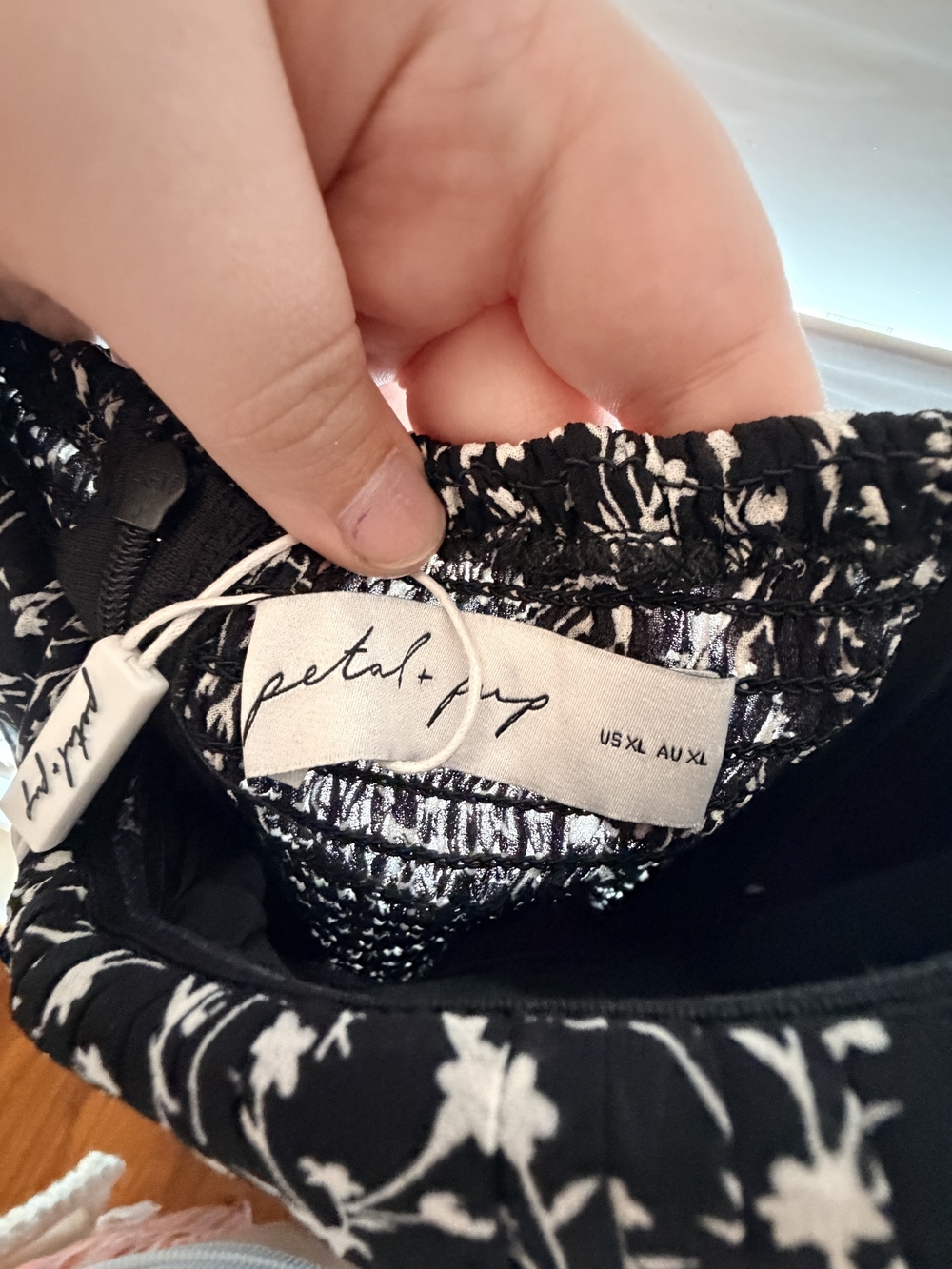 Petal & Pup Achanti Black and White Spotted Maxi Dress - Picture 5 of 6